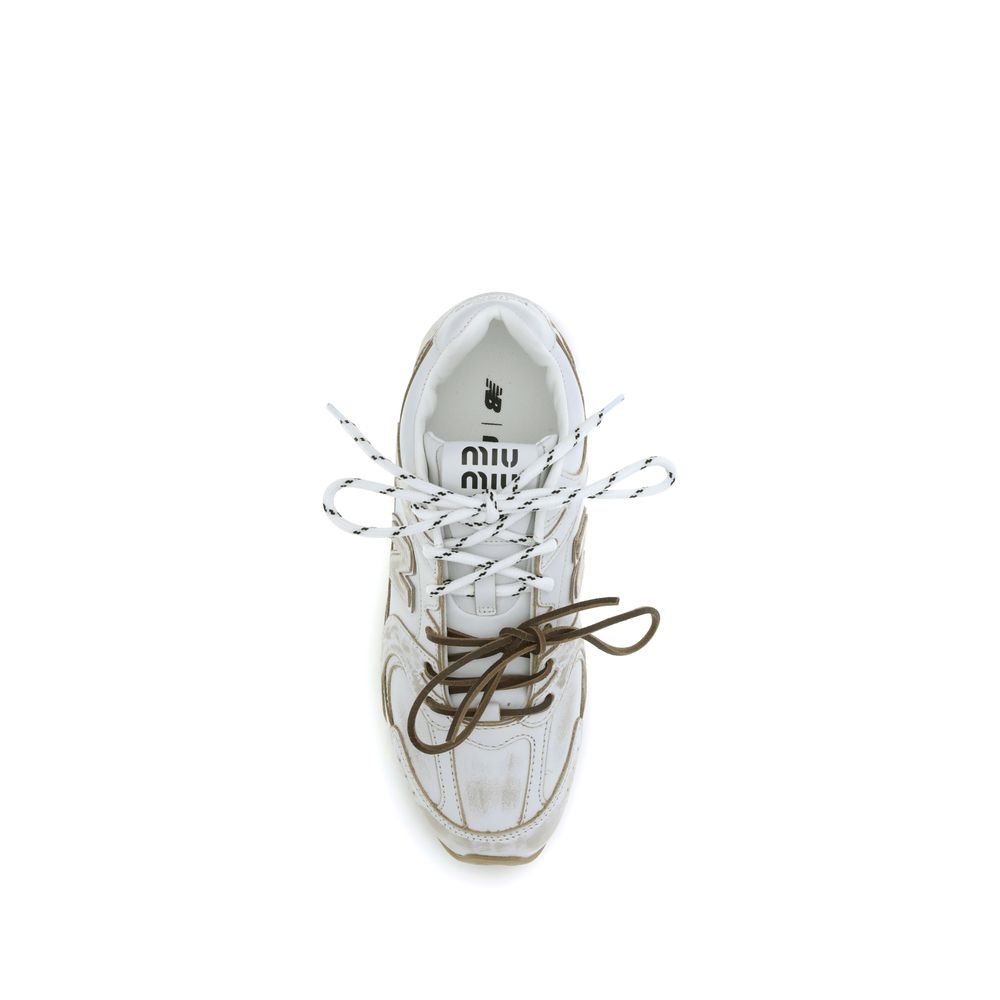 White Calf Leather Bos Taurus Athletic Sneakers