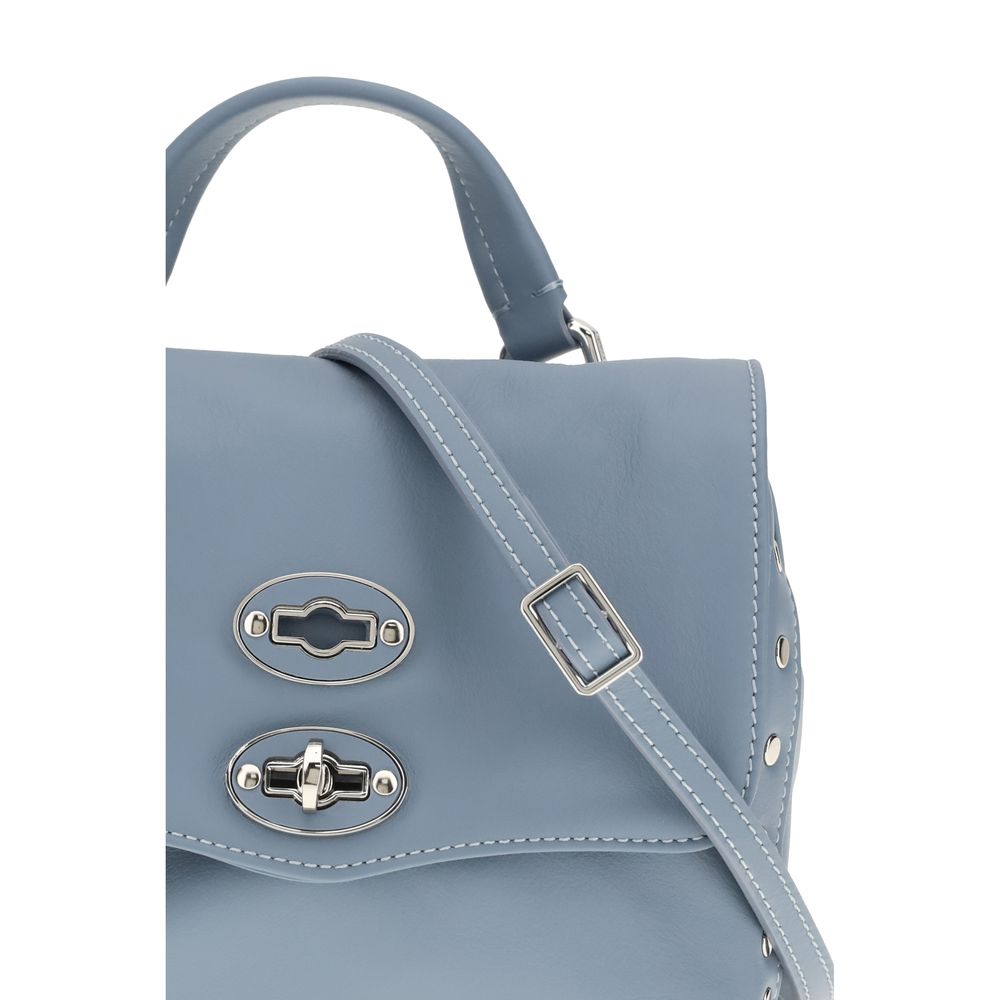 Light Blue Calf Leather Bos Taurus Handbag