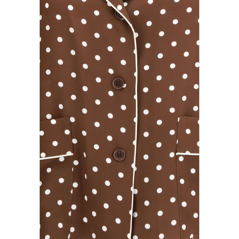 Brown Silk Pattern Shirt