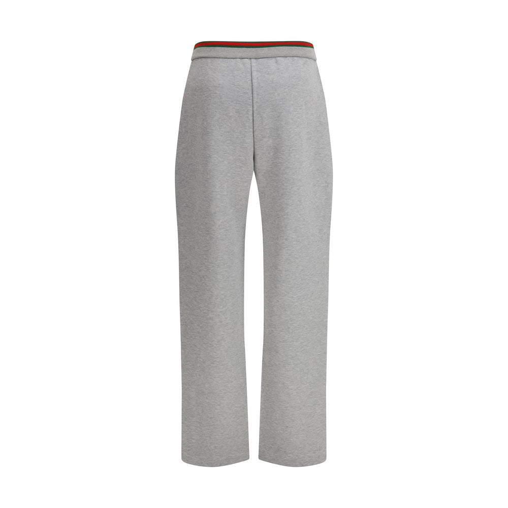 Gray Cotton Casual Pants