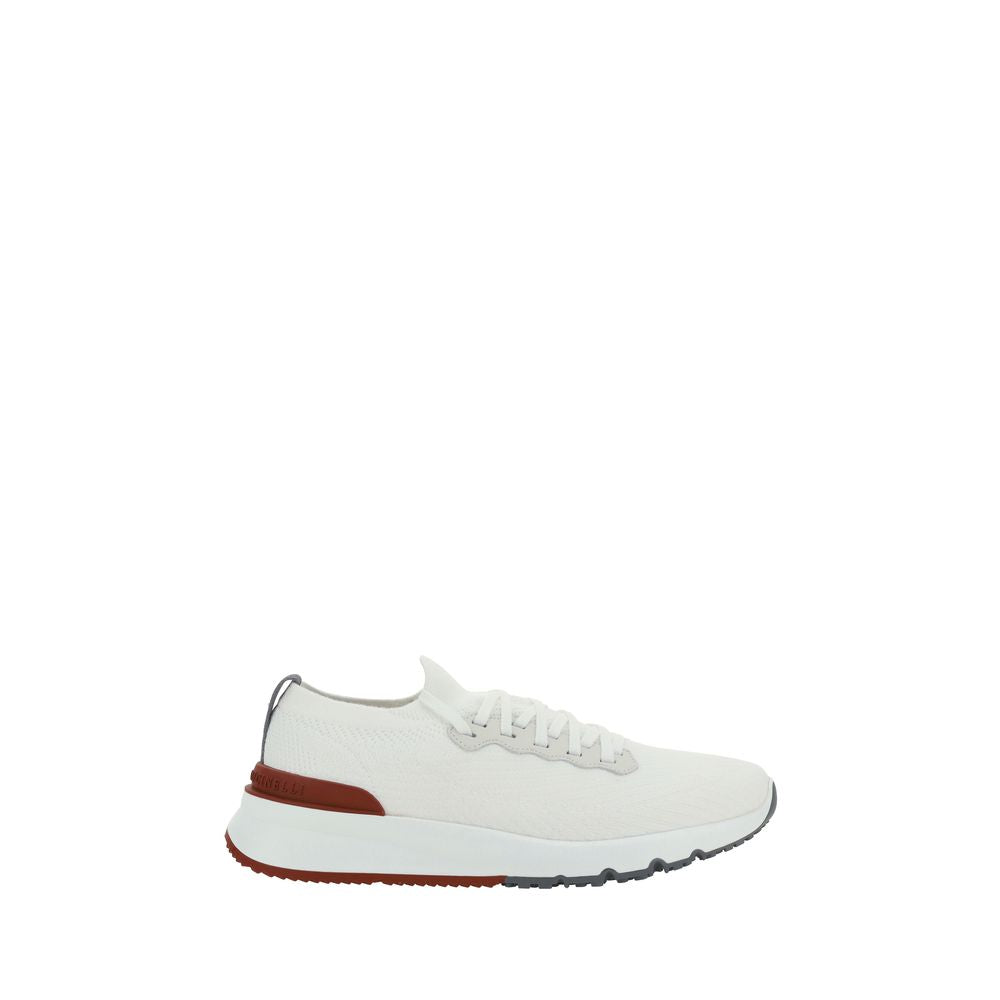 White Rubber Low Top Sneakers