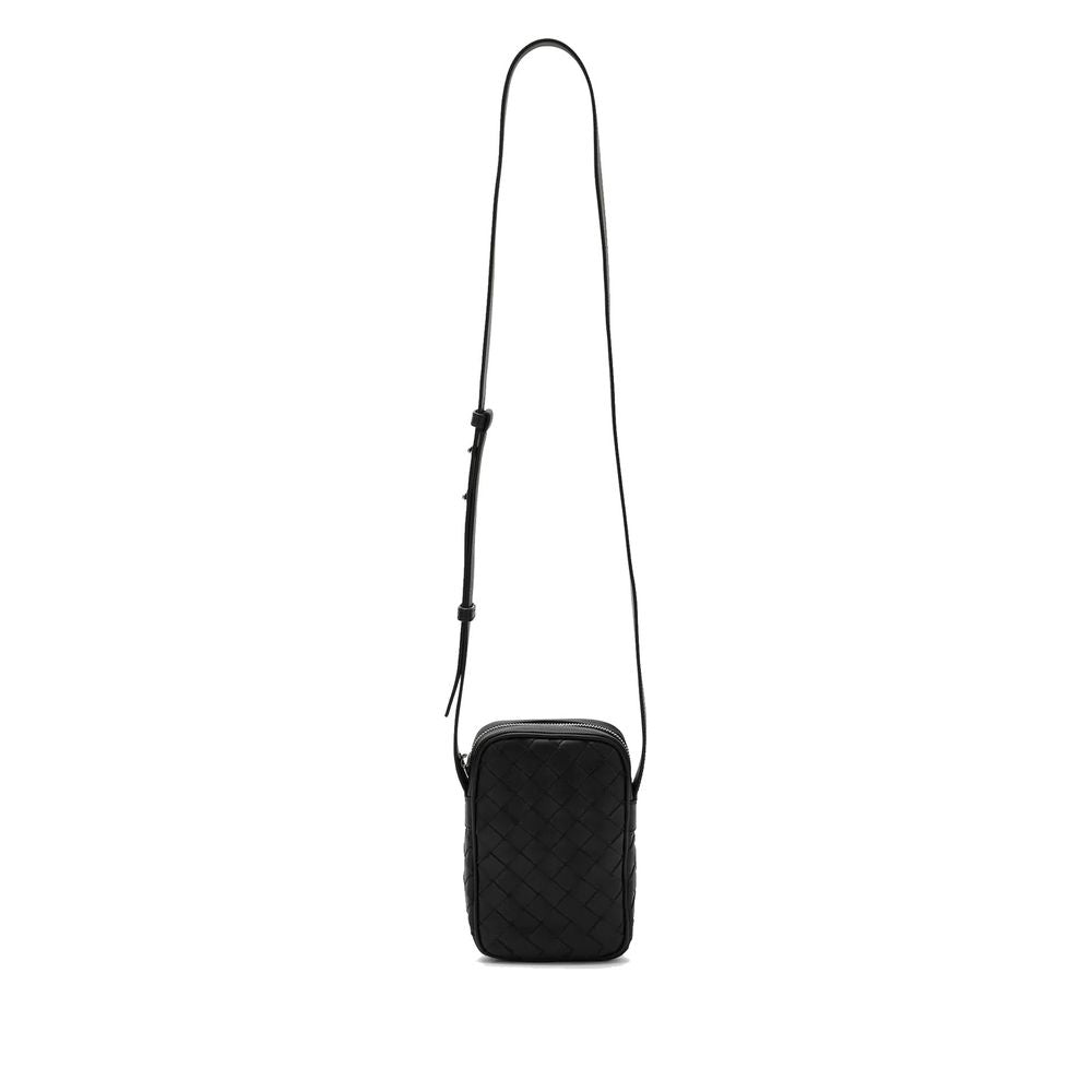 Black Lamb Leather Crossbody Bag