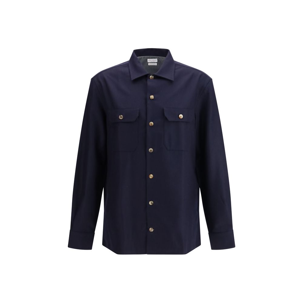 Black Fleece Wool Shirt