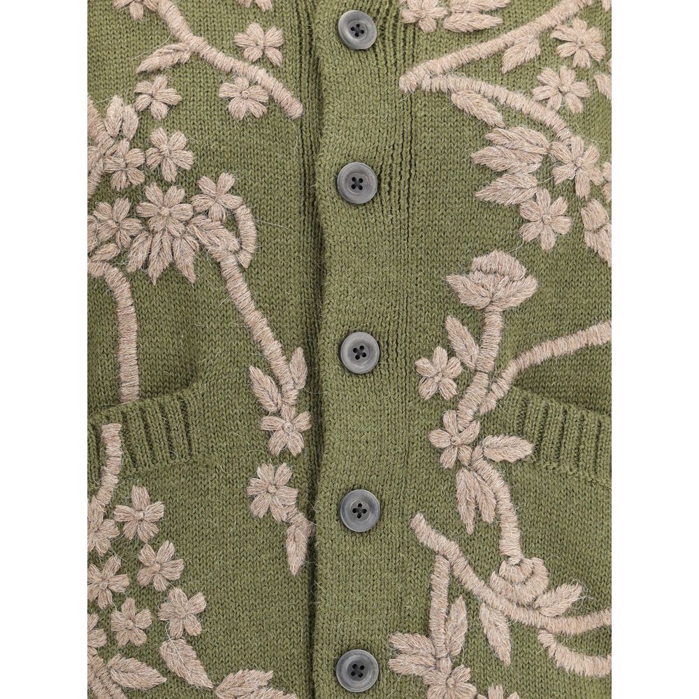 Bicolor Alpaca Vicugna Pacos Cardigan