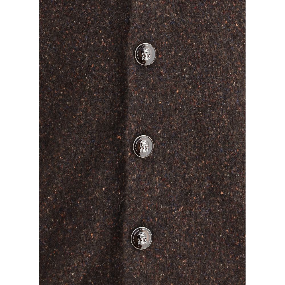 Brown Alpaca Vicugna Pacos Cardigan