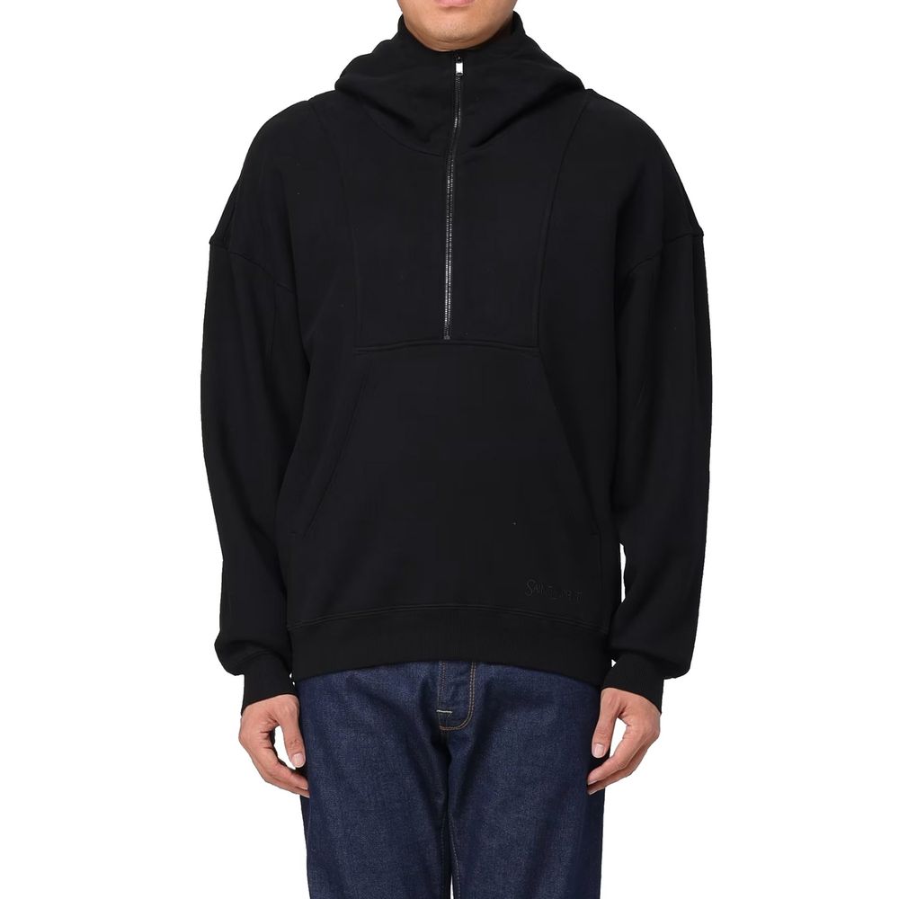 Black Cotton Sweatshirt