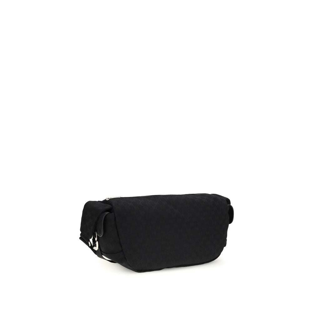 Black Fabric Shoulder Bag