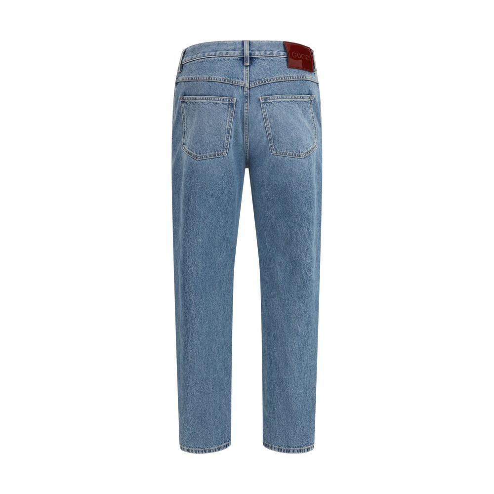 Light Blue Cotton Slim Fit Jeans