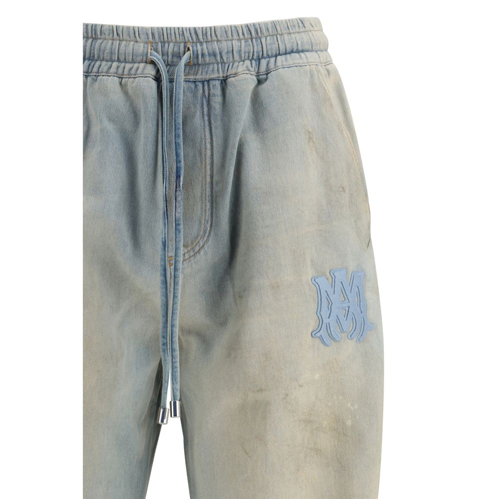 Light Blue Cotton Relaxed Fit Jeans