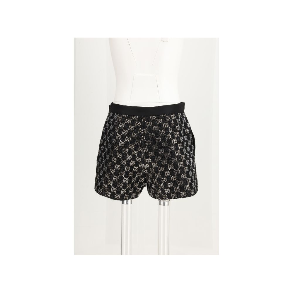 Black Viscose Short And Mini Shorts