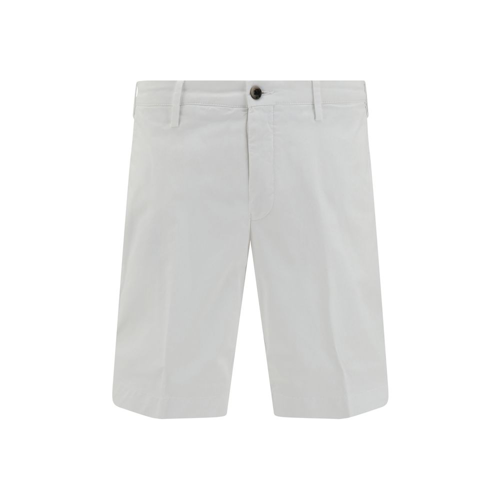 White Cotton Bermuda Shorts