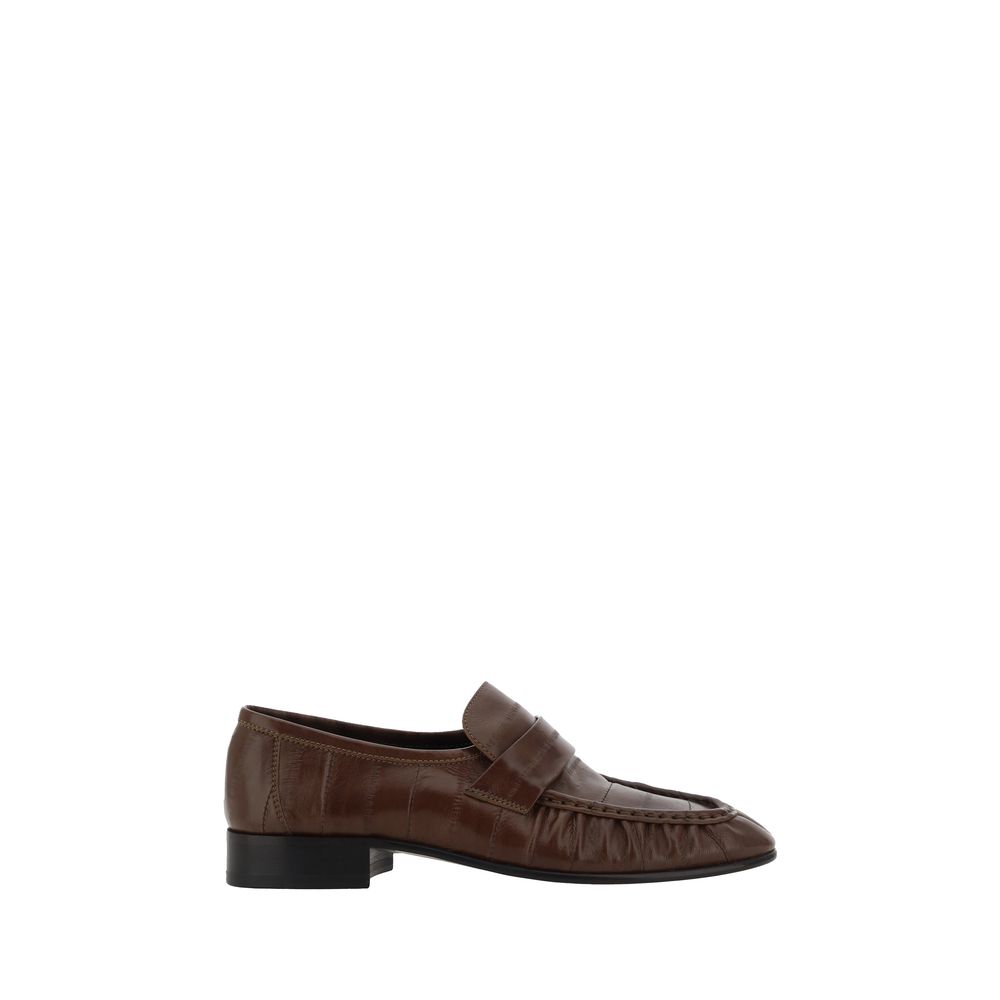 Brown Calf Leather Bos Taurus Slip-On Loafers