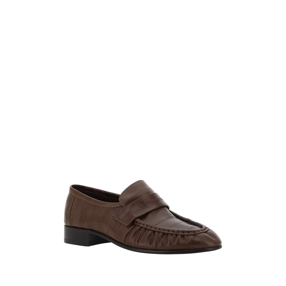Brown Calf Leather Bos Taurus Slip-On Loafers