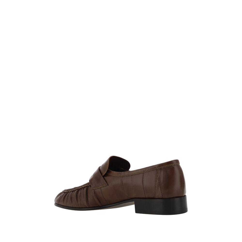 Brown Calf Leather Bos Taurus Slip-On Loafers