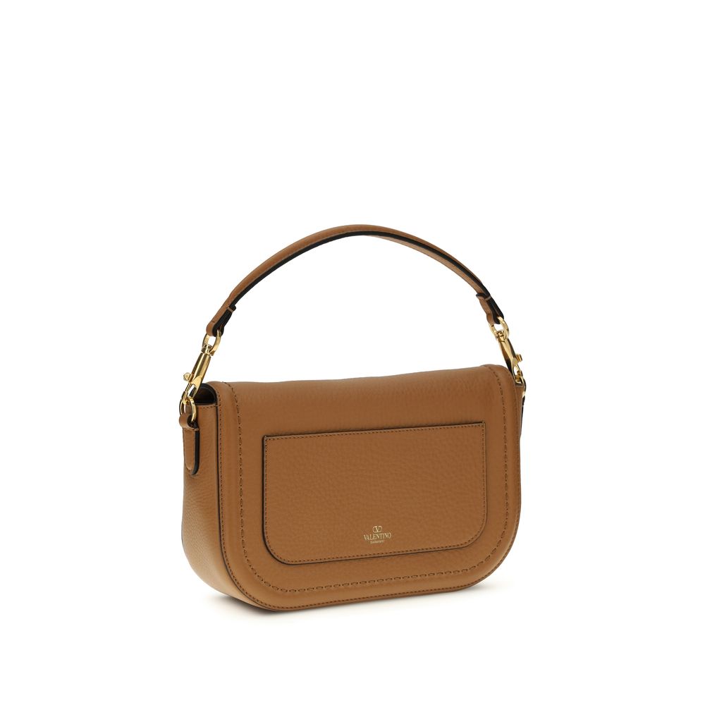 Beige Calf Leather Bos Taurus Shoulder Bag