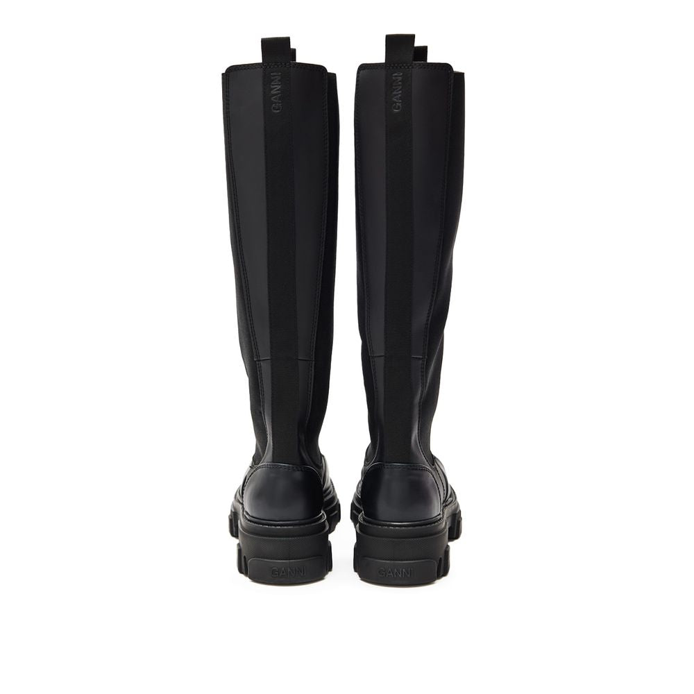 Black Leather Chelsea Boots