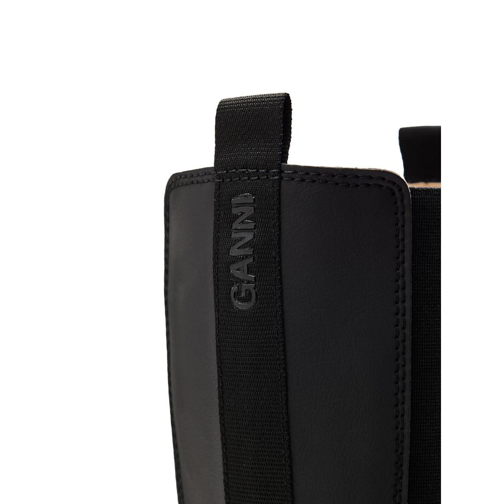 Black Leather Chelsea Boots