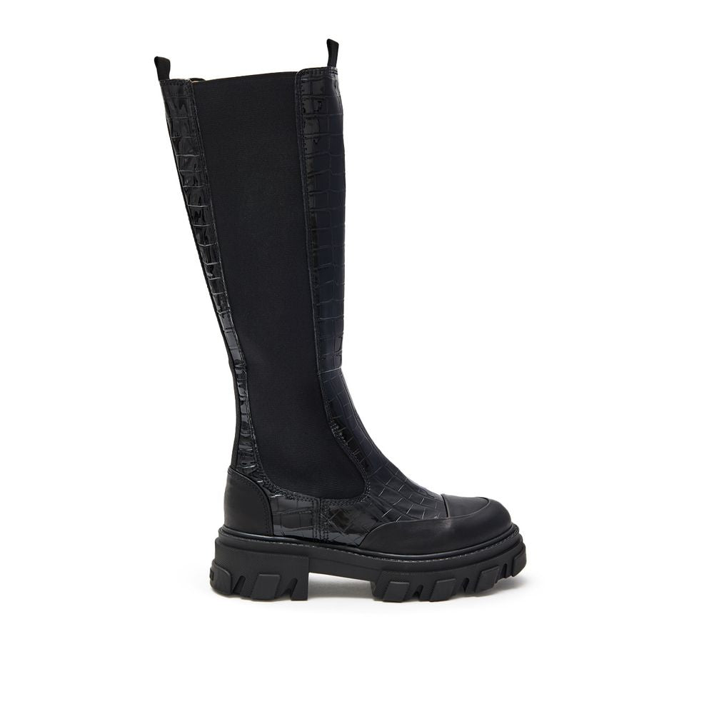 Black Leather Chelsea Boots