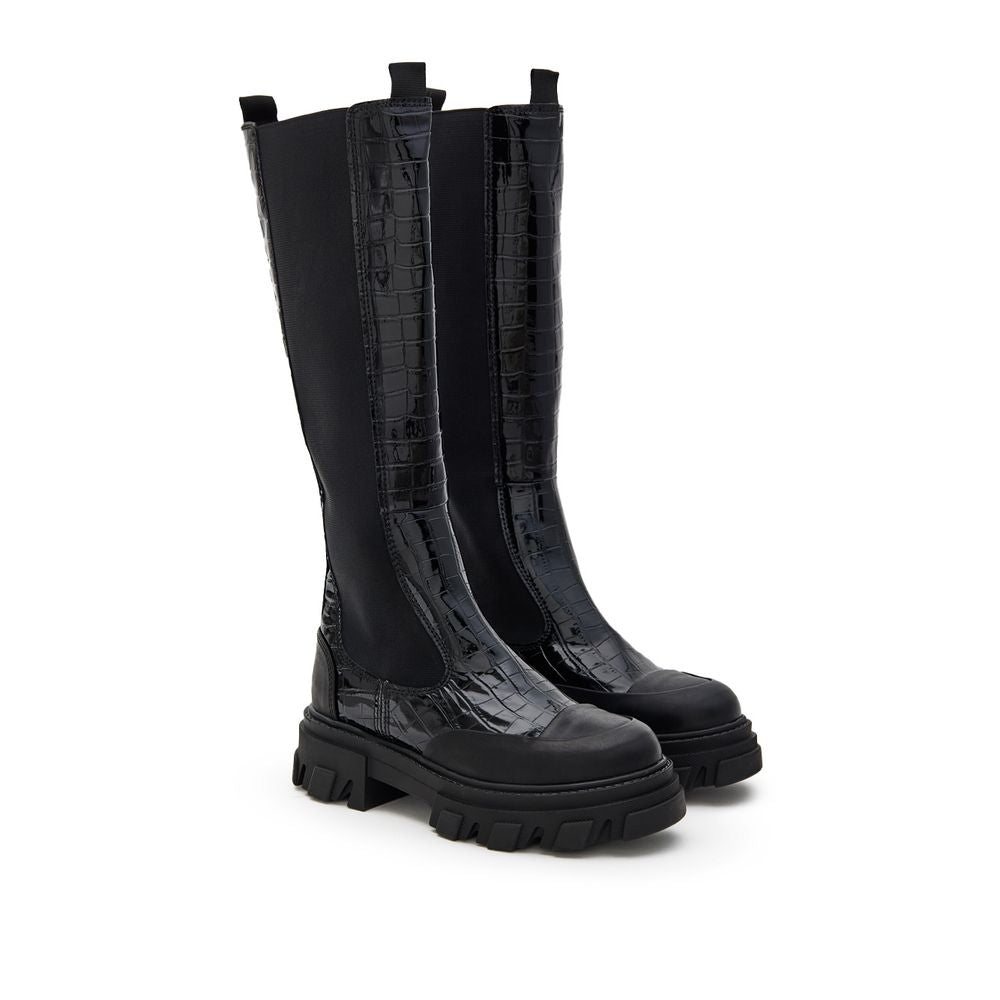 Black Leather Chelsea Boots