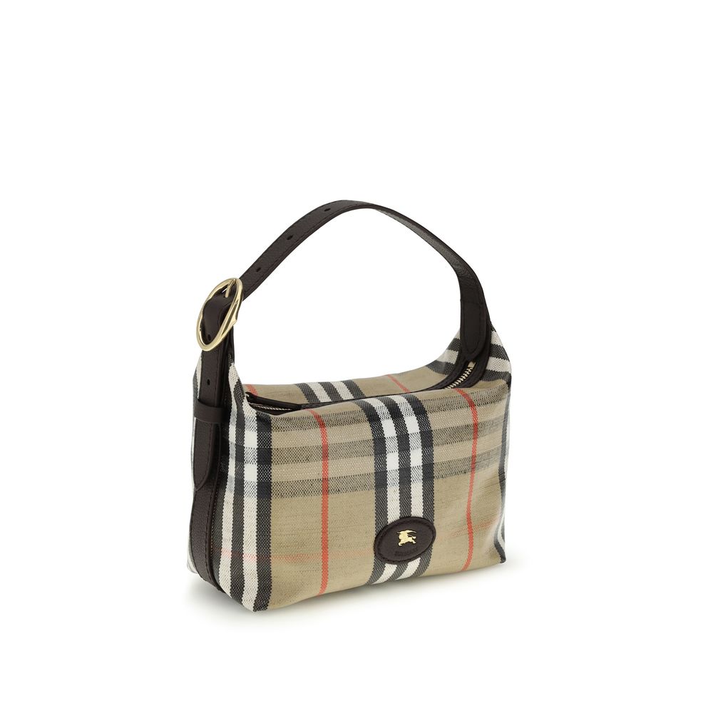 Beige Cotton Shoulder Bag