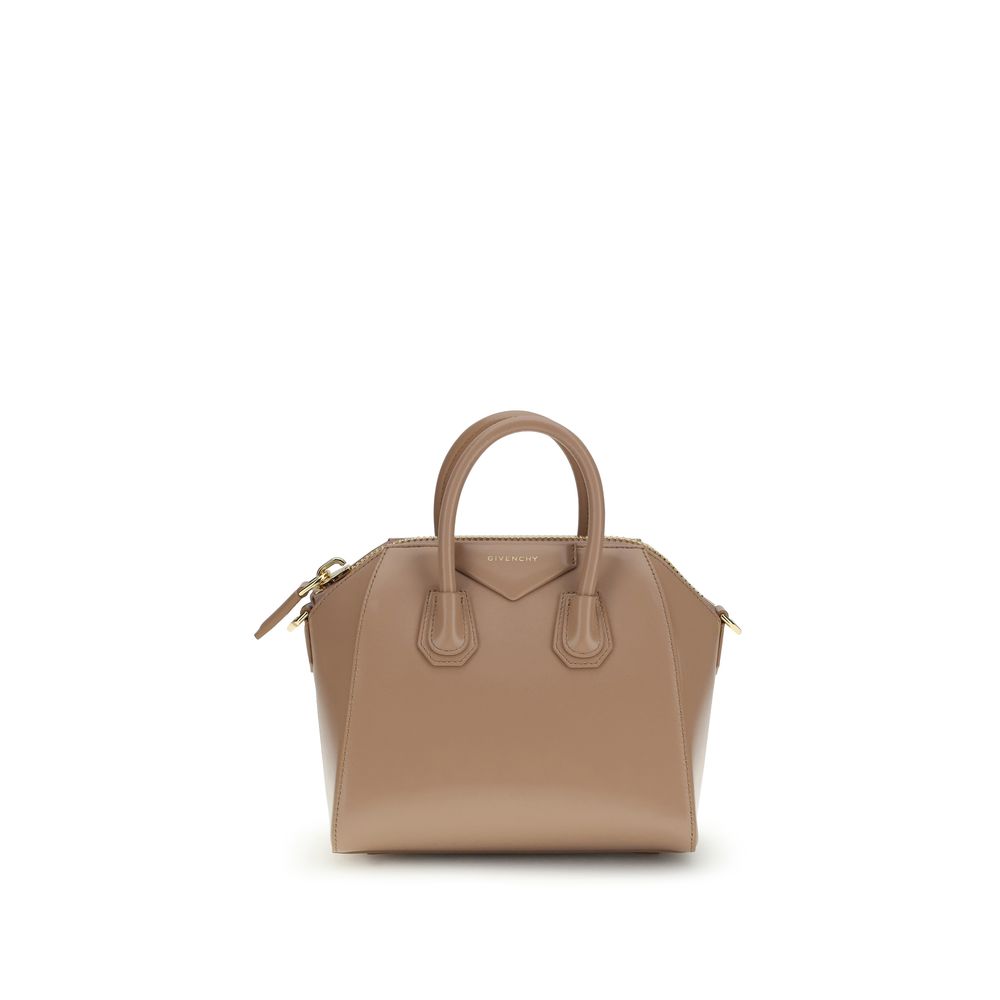 Beige Calf Leather Bos Taurus Handbag