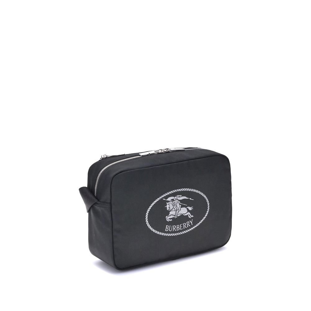 Black Polyester Shoulder Bag