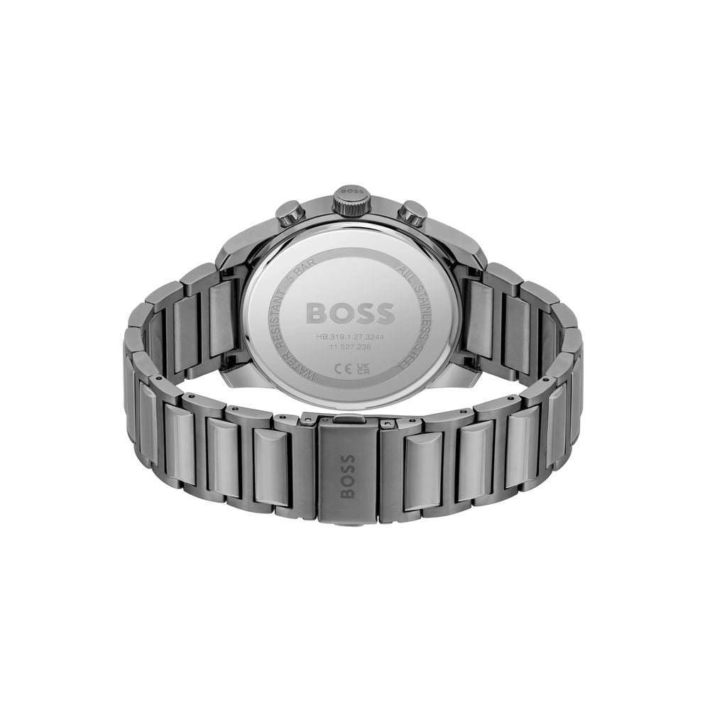 Gray Stainless Steel Dress Watch