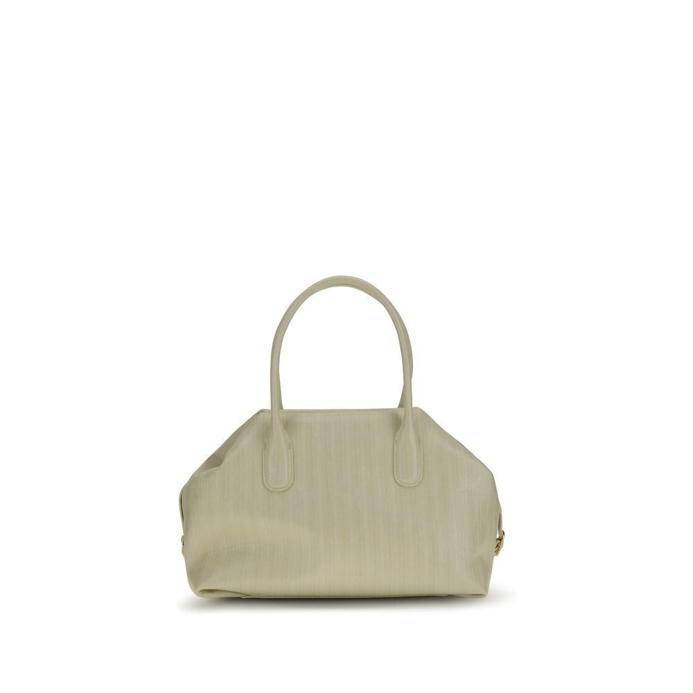 Cream Polyethylene Shoulder Bag