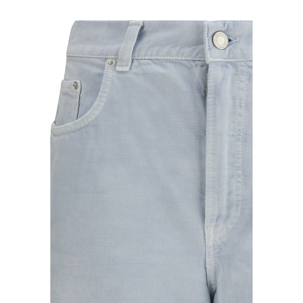 Light Blue Cotton Bermuda Shorts