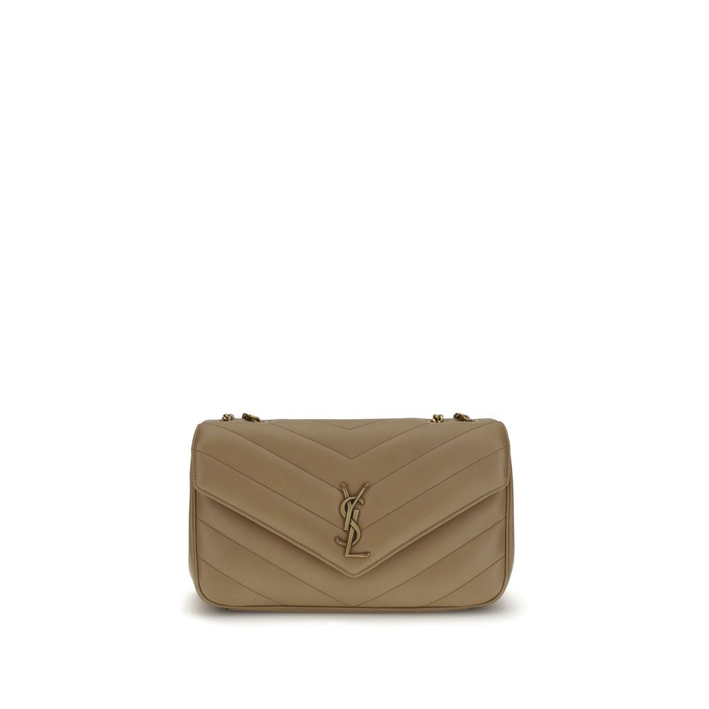 Beige Calf Leather Bos Taurus Shoulder Bag