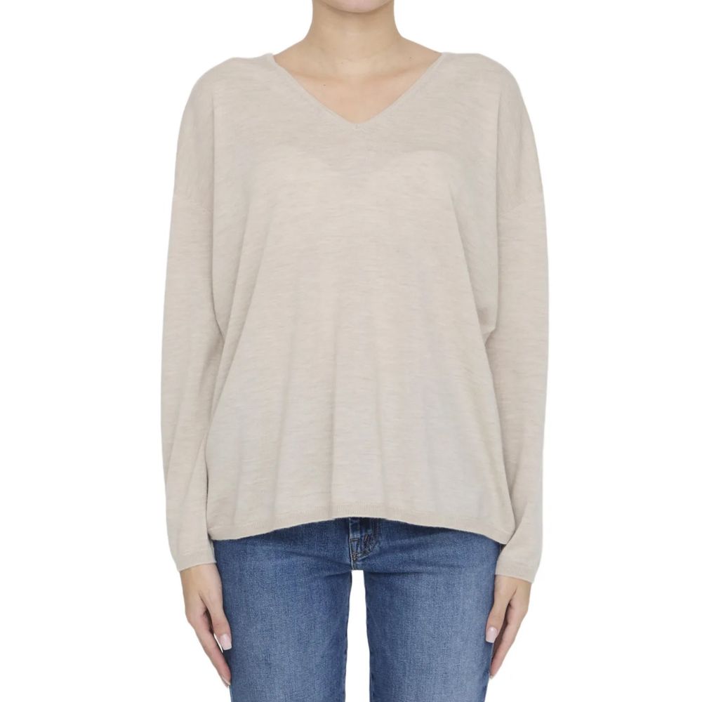 Beige Cashmere Cashmere Sweater