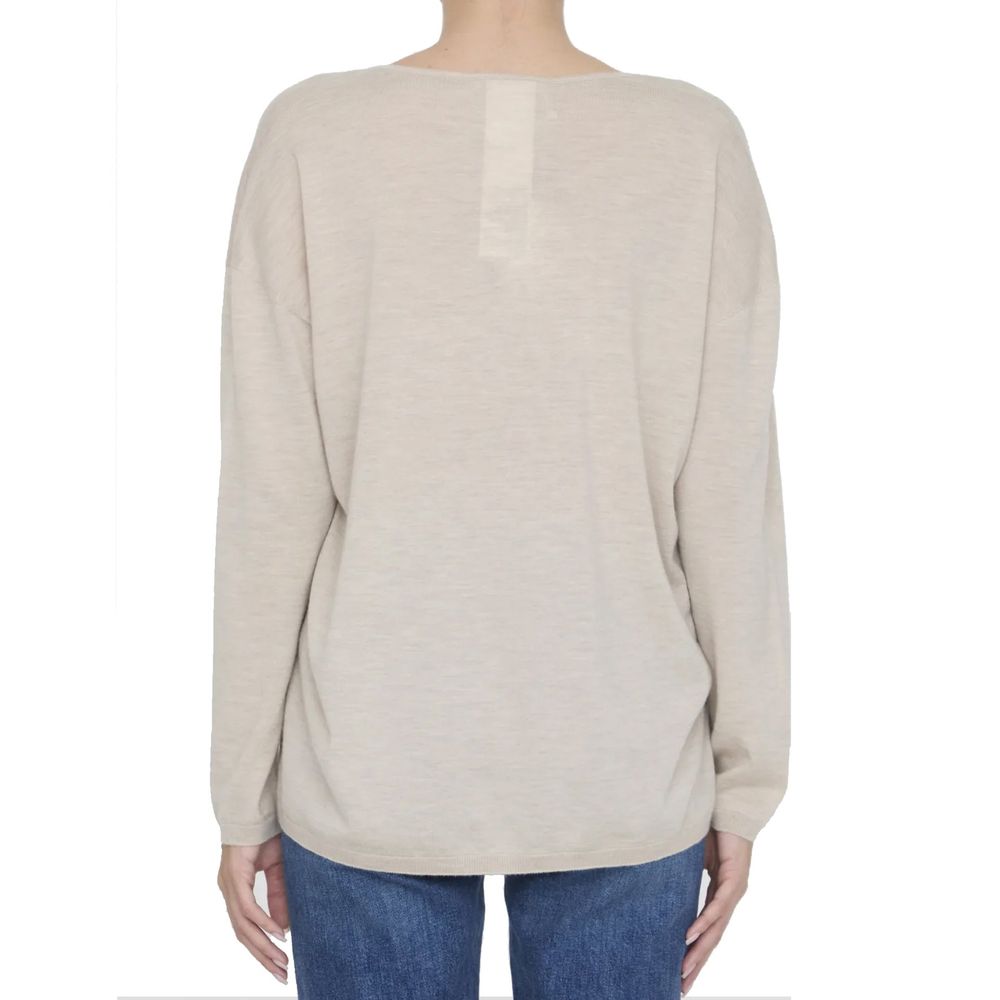 Beige Cashmere Cashmere Sweater