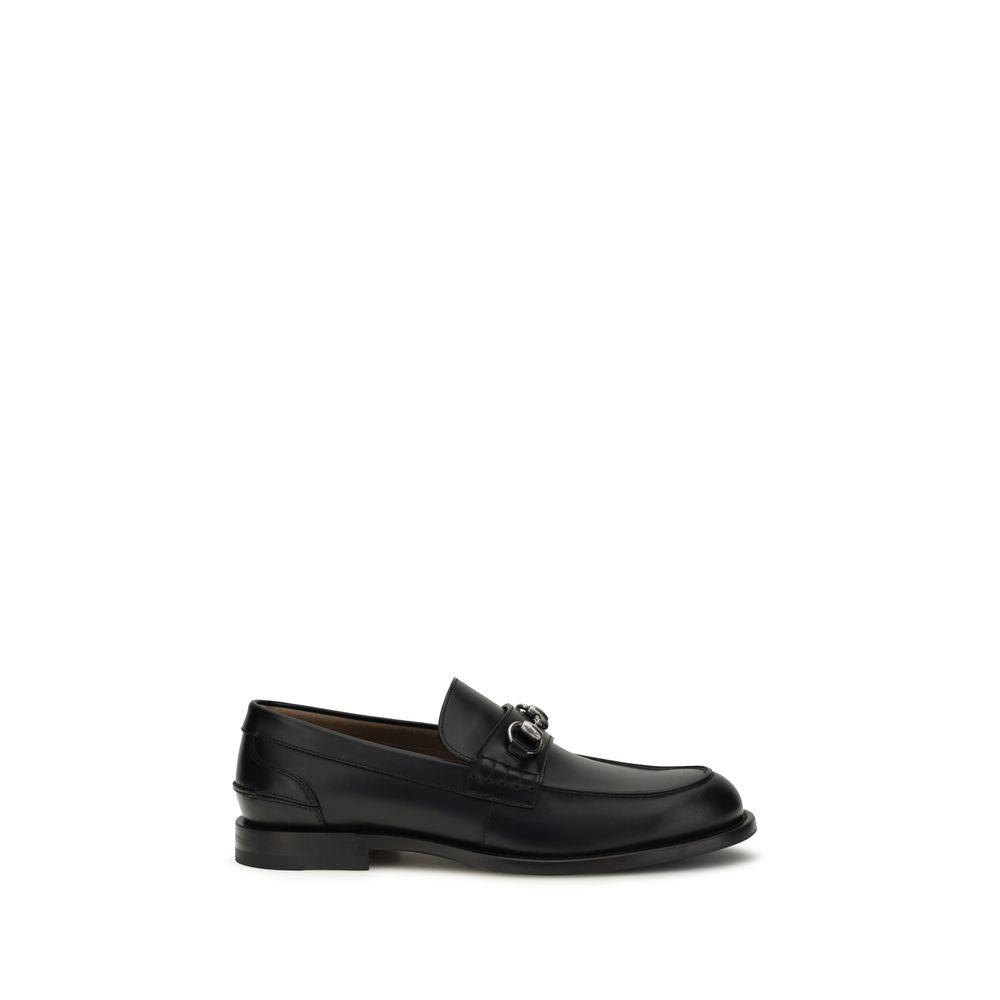 Black Calf Leather Bos Taurus Slip-On Loafers