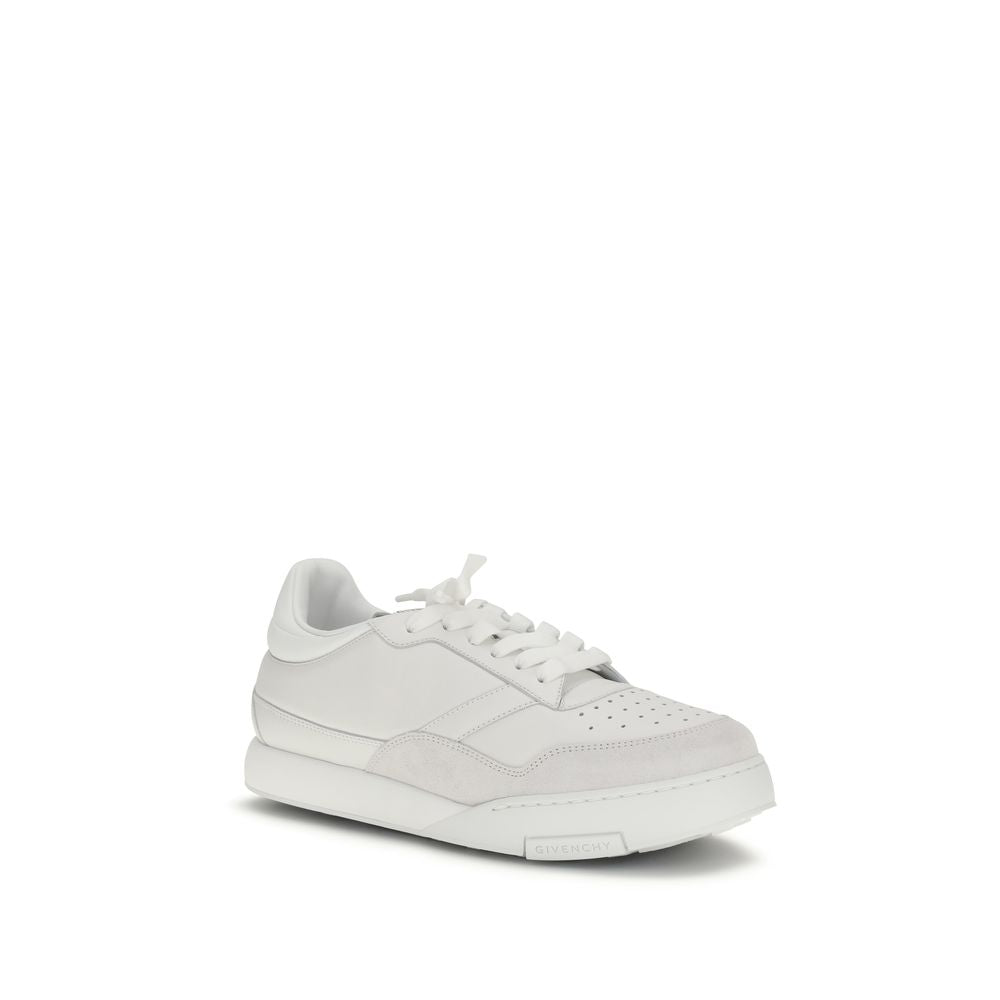 White Calf Leather Bos Taurus Low Top Sneakers