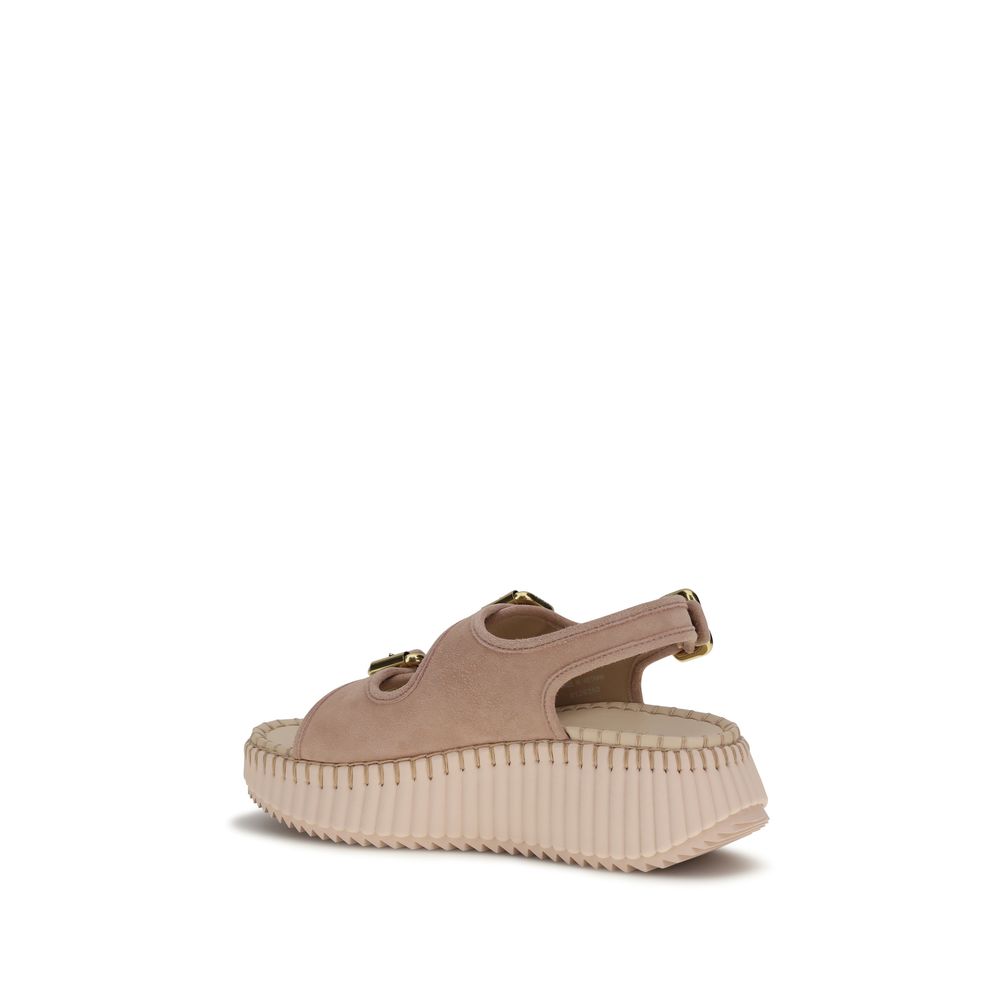 Multicolor Calf Leather Bos Taurus Platform Sandals