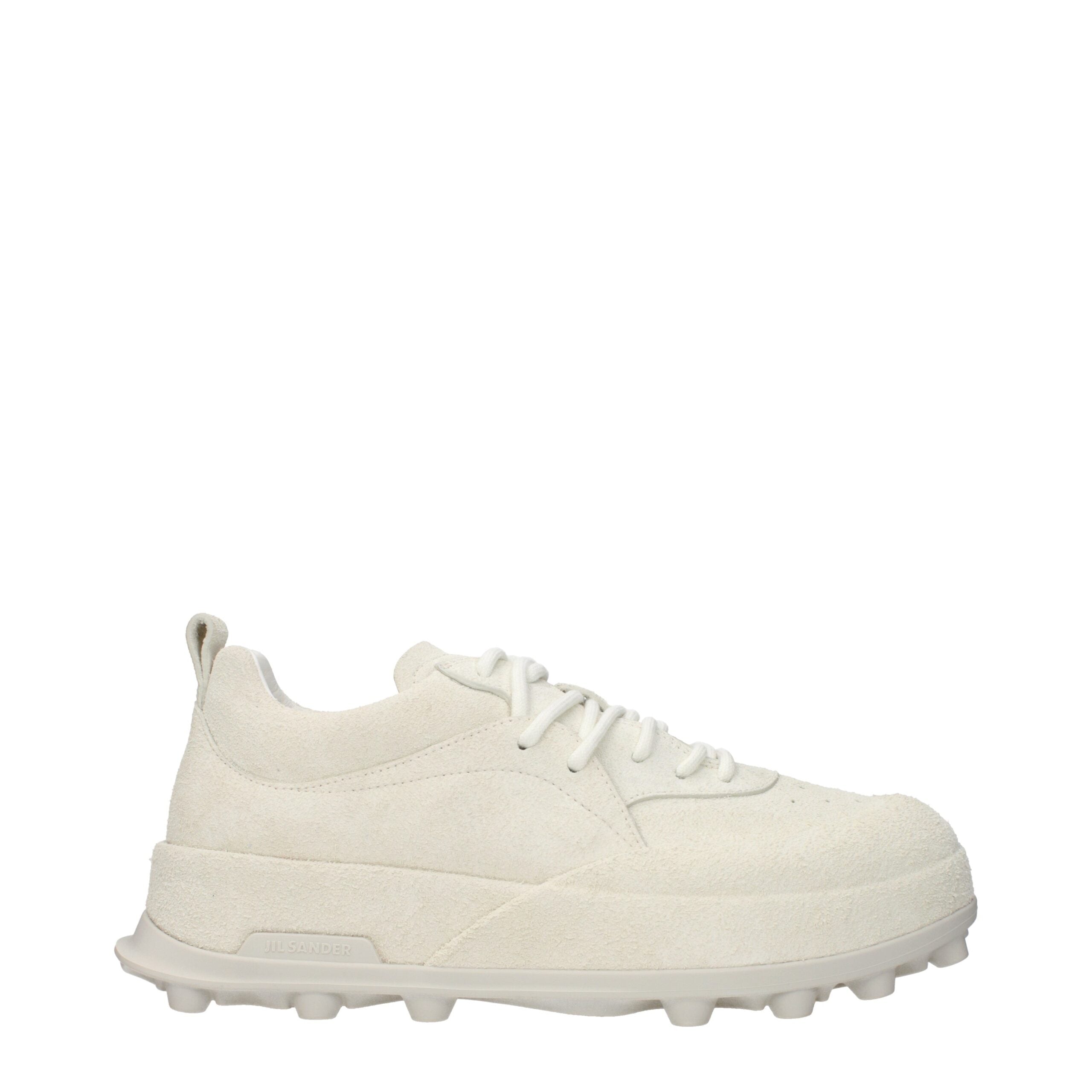 Beige Leather Chunky Sneakers