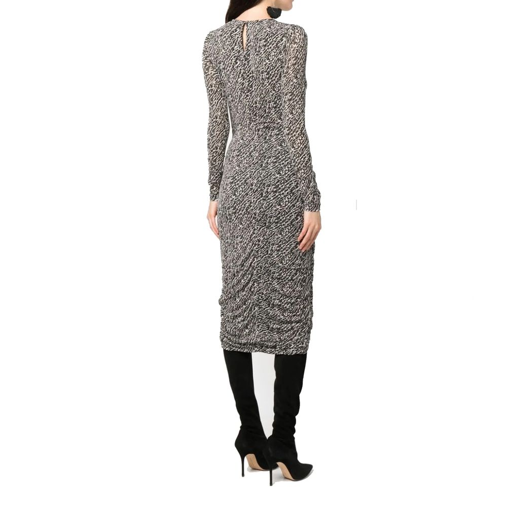 Gray Elastane Casual Dress