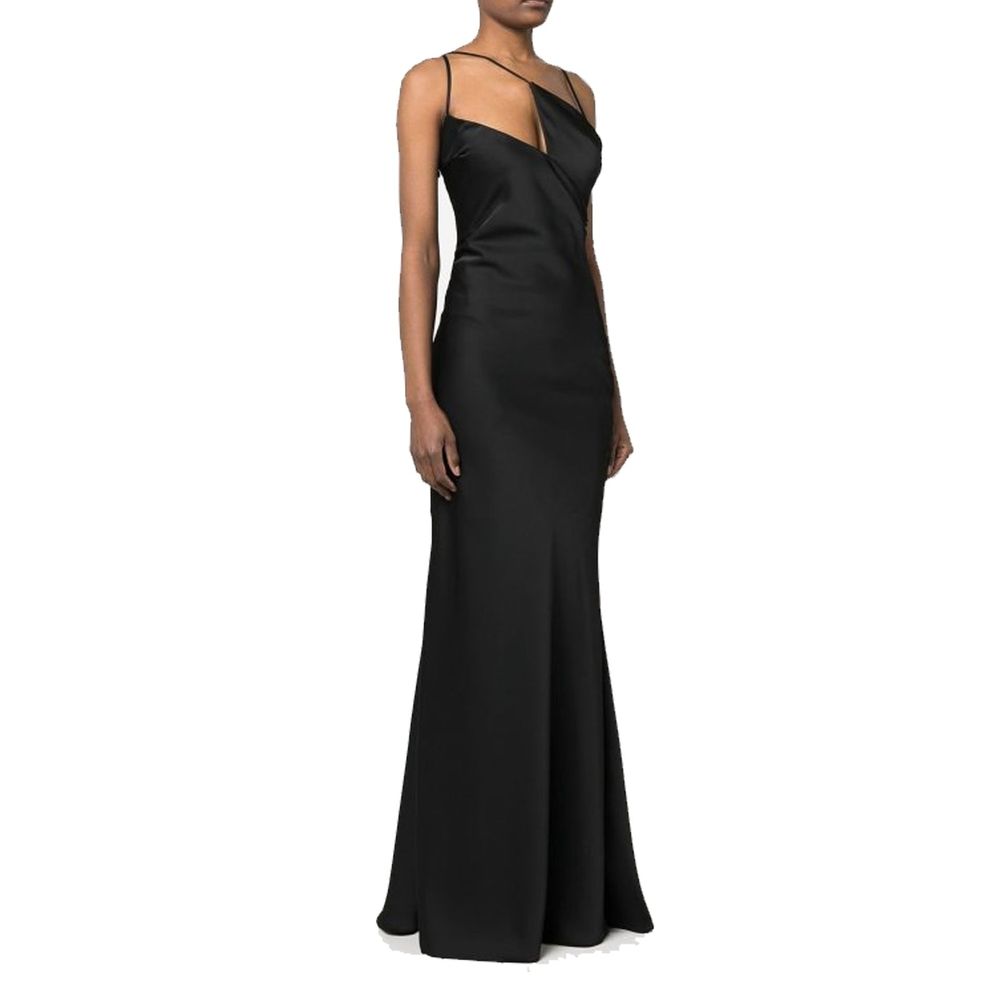 Black Polyester Cocktail Dress