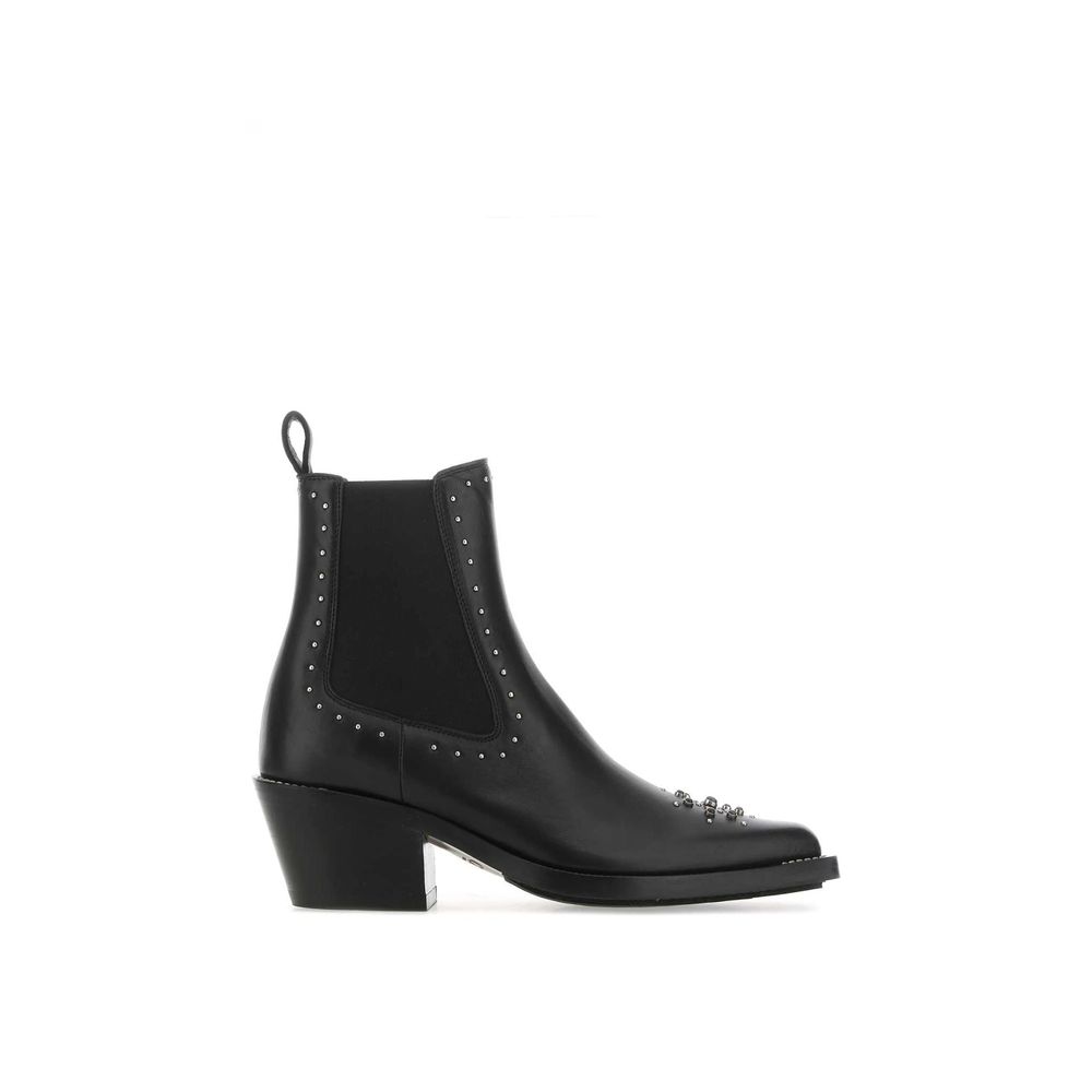 Black Leather Chelsea Boots