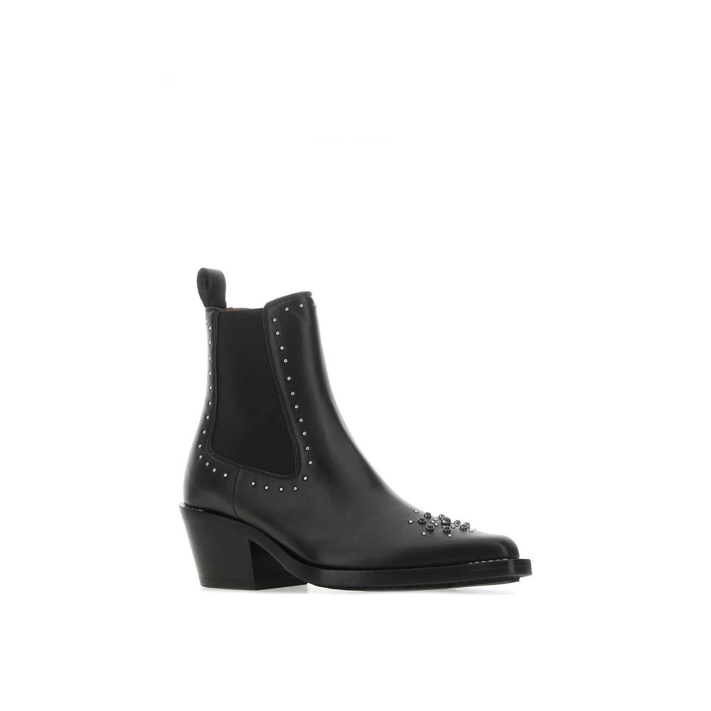 Black Leather Chelsea Boots