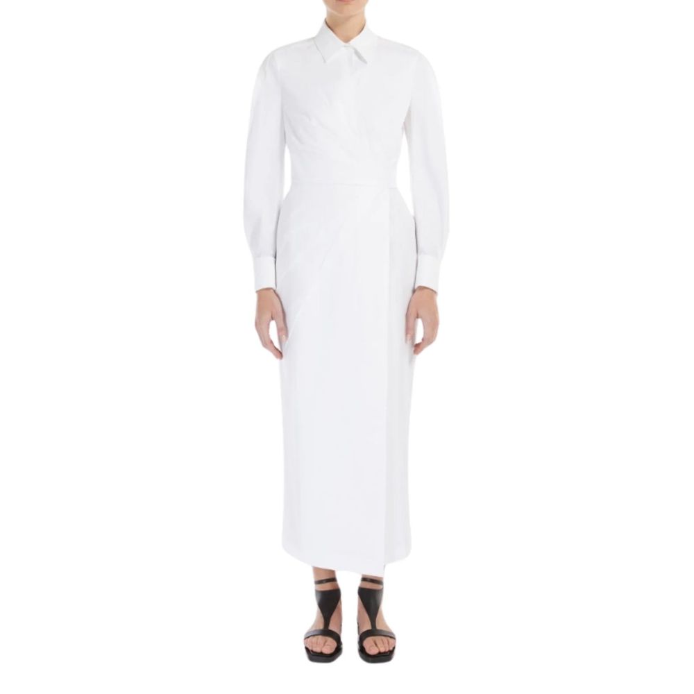 White Cotton Casual Dress