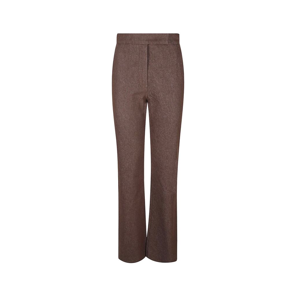 Brown Linen Casual Pants
