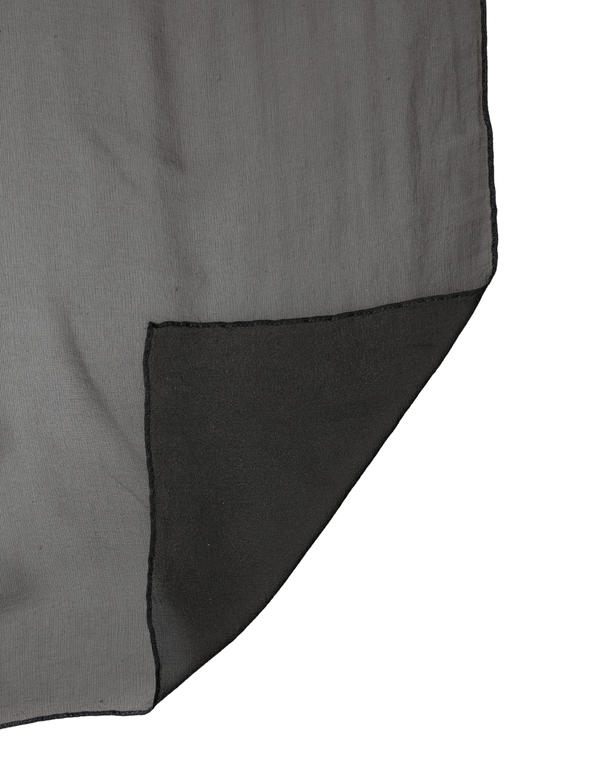 Black Silk Neck Wrap Shawl Stole 167cm x 126cm Scarf