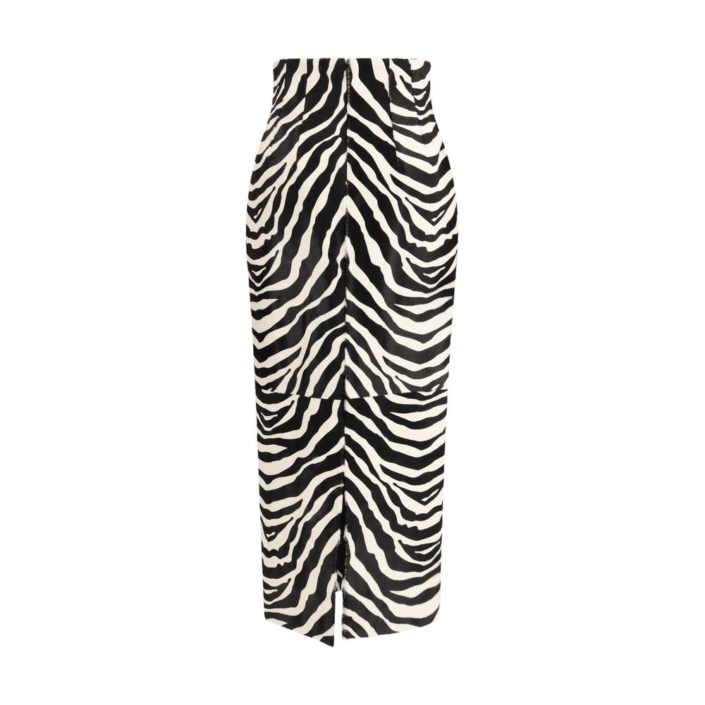 Multicolor Calf Leather Bos Taurus Skirt