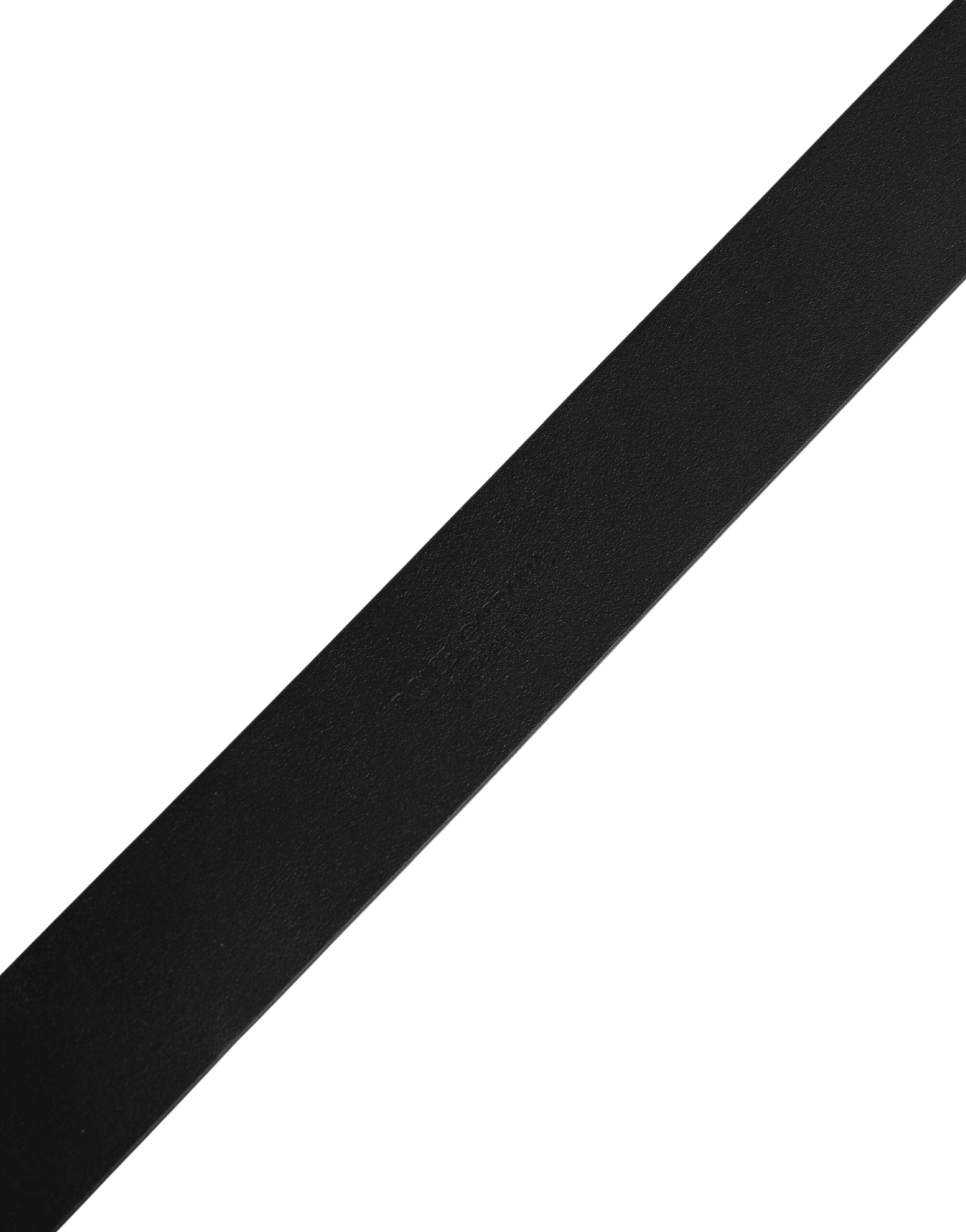 Black Calf Leather Gold Metal Buckle  Belt
