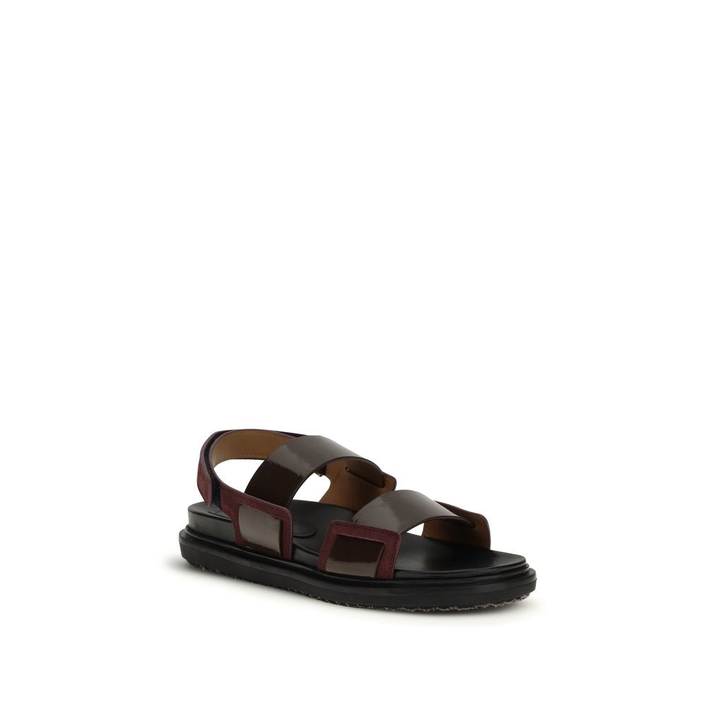 Black Calf Leather Bos Taurus Strap-On Sandals