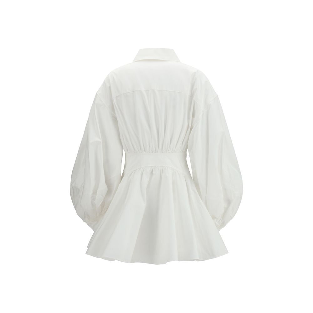 White Cotton Casual Dress