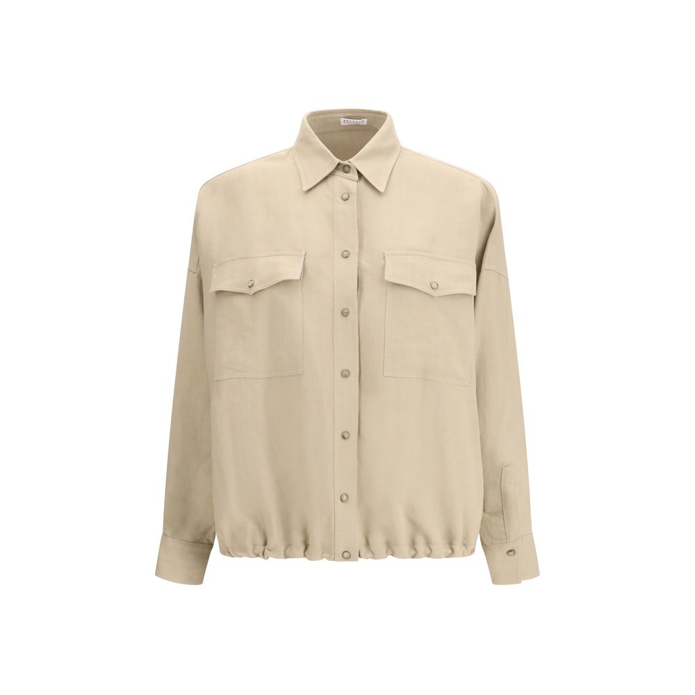 Beige Viscose Blouse