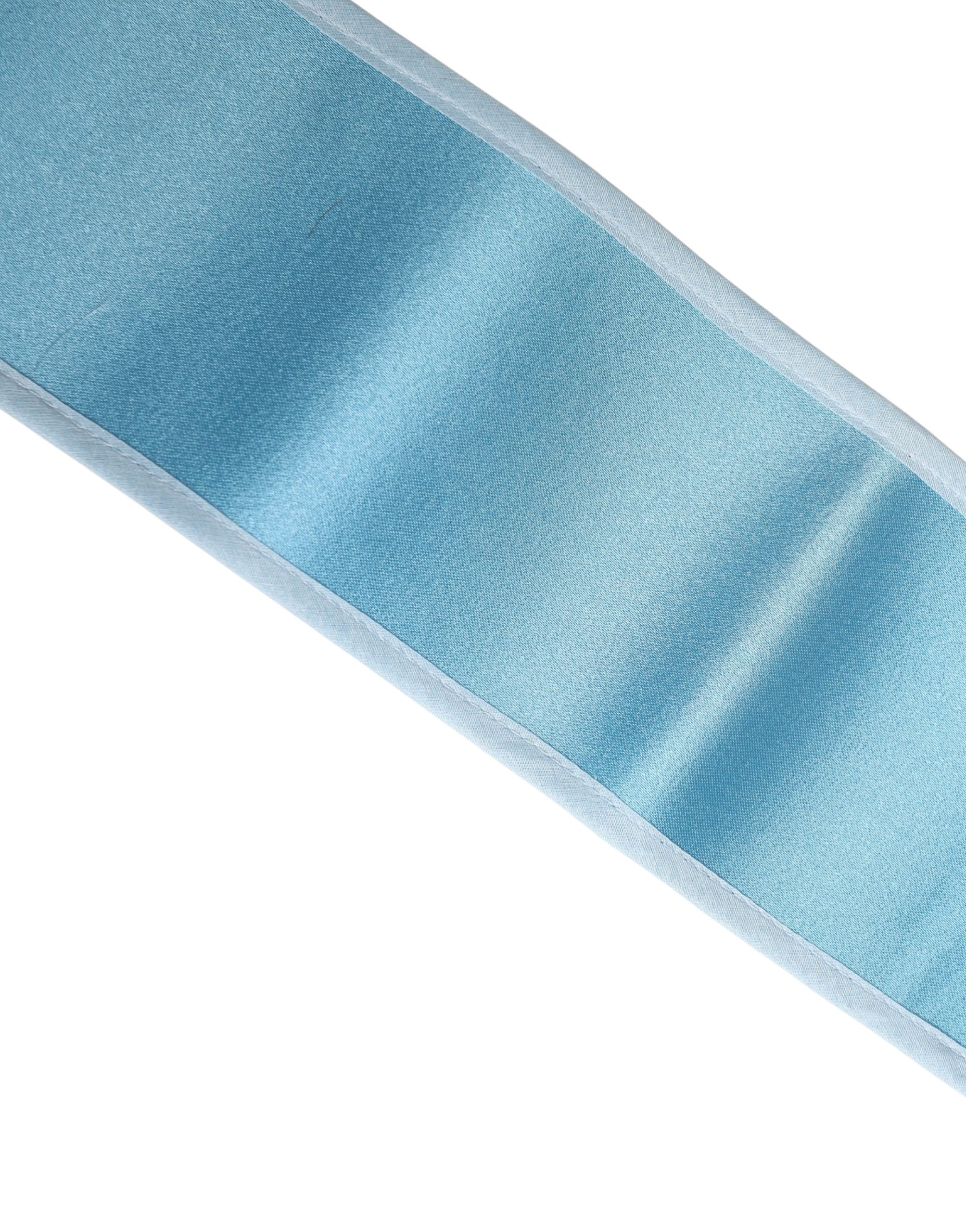 Light Blue Silk Satin Waist Women Cintura Belt