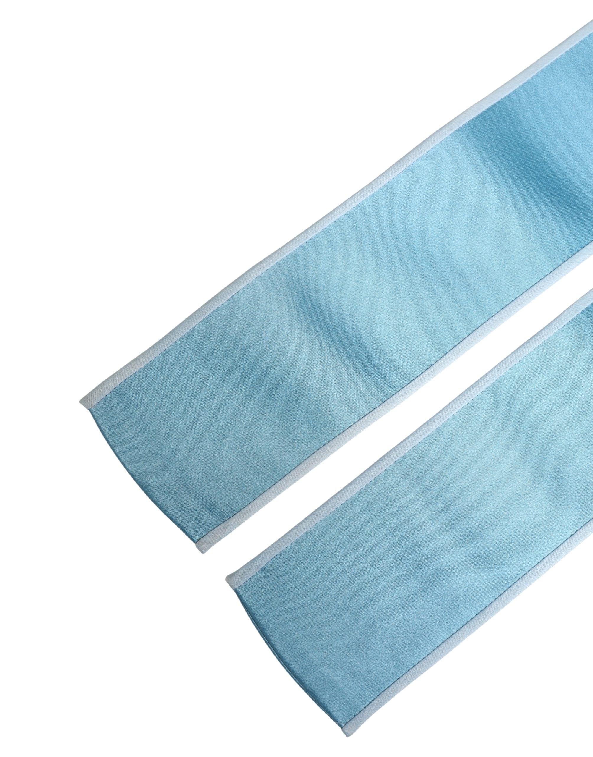 Light Blue Silk Satin Waist Women Cintura Belt